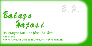 balazs hajosi business card