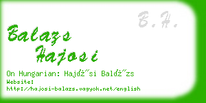 balazs hajosi business card